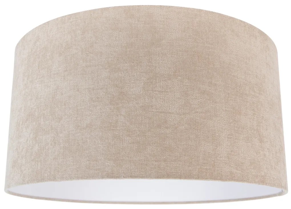 Abajur de tecido castanho claro redondo 50/50/25
