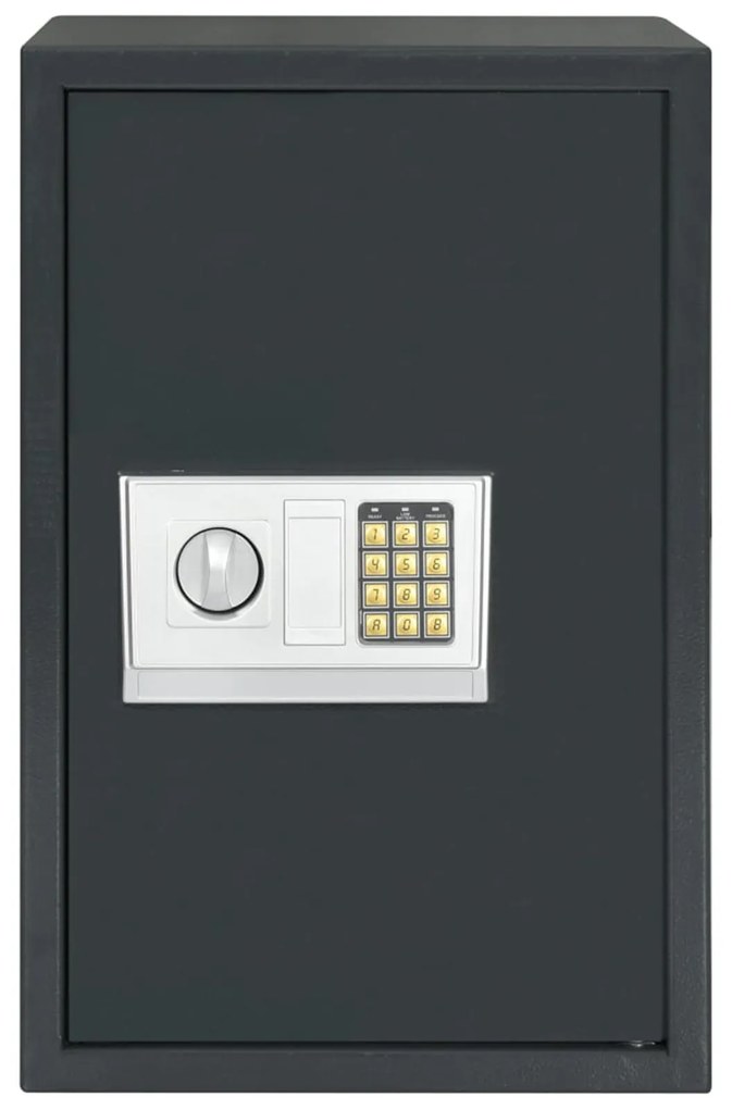 Cofre Digital Eletrónico com Prateleira Cinza Escuro 40x35x60 cm Aço