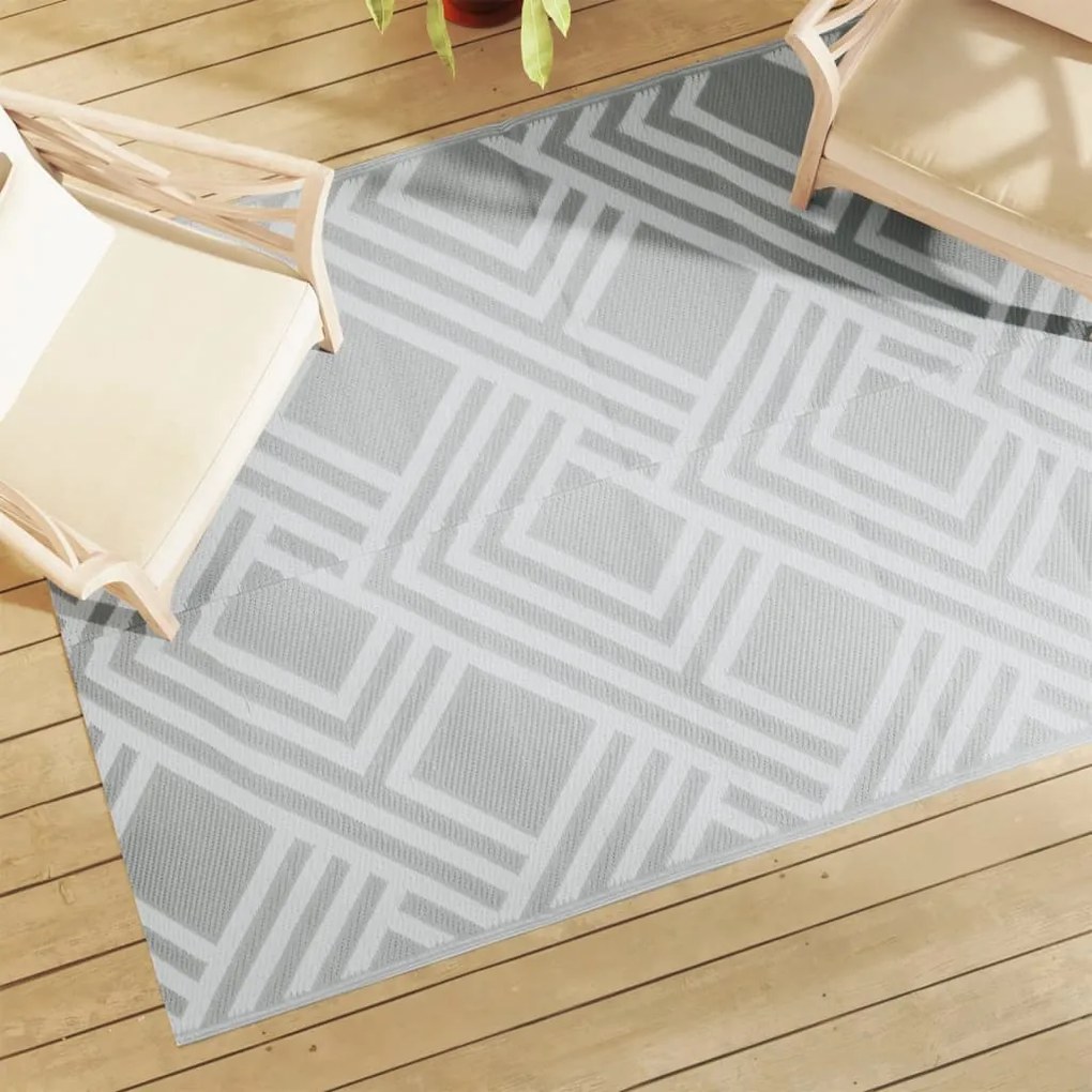 Tapete de exterior 120x180 cm 140x200 PP cinzento