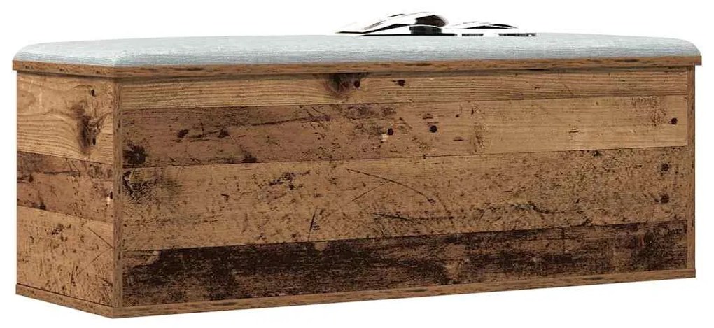 Caixa de Armazenamento vidaXL em Madeira Reciclada 102x35x35 cm com Ma