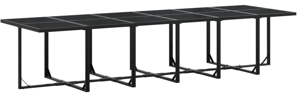 17 pcs conjunto de jantar p/ jardim c/ almofadões vime PE preto