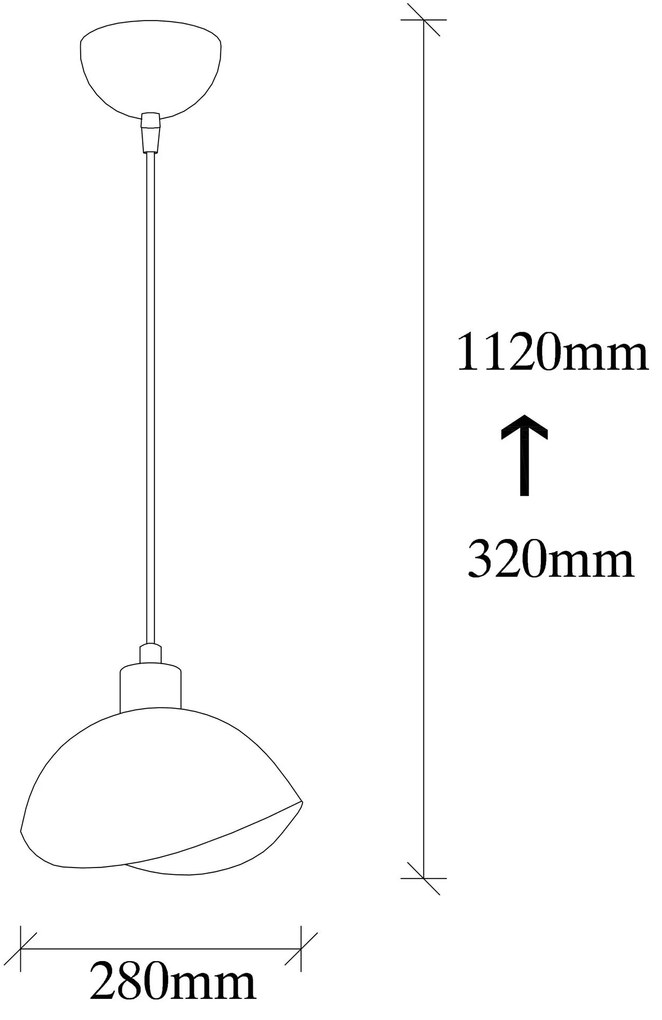 Candeeiro Suspenso Sivani – Preto – 28 x 15 cm