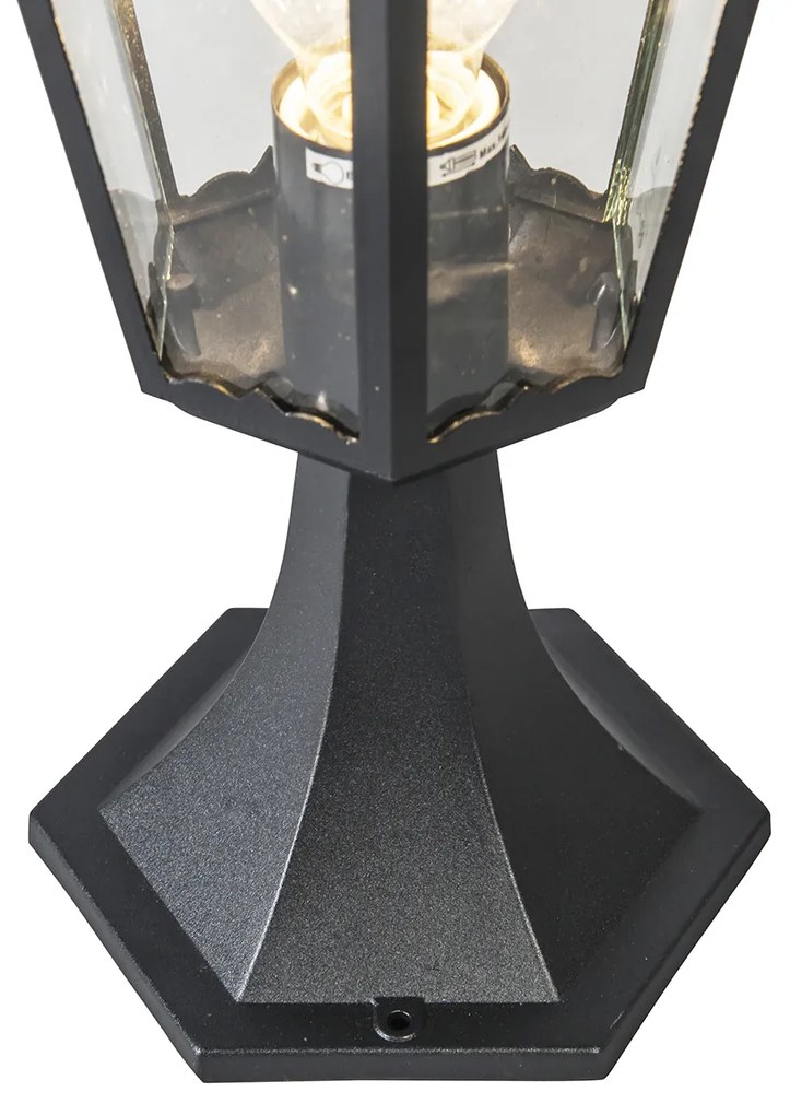 Base de lanterna clássica para exterior preta 48 cm IP44 - Nova Orleans Clássico / Antigo