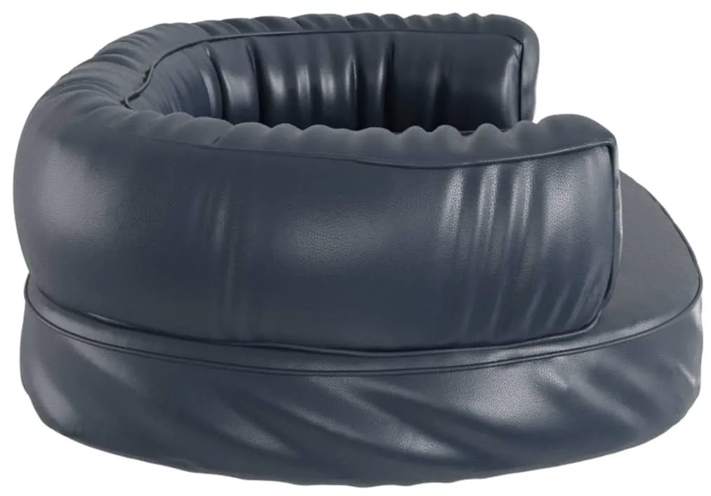 Cama p/ cães em espuma ergonómico 60x42cm couro artificial azul