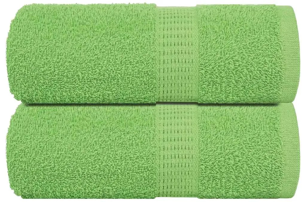 vidaXL Toalhas de rosto FROGN 2 peças Verde-maçã 30x30 cm 360 g/m²