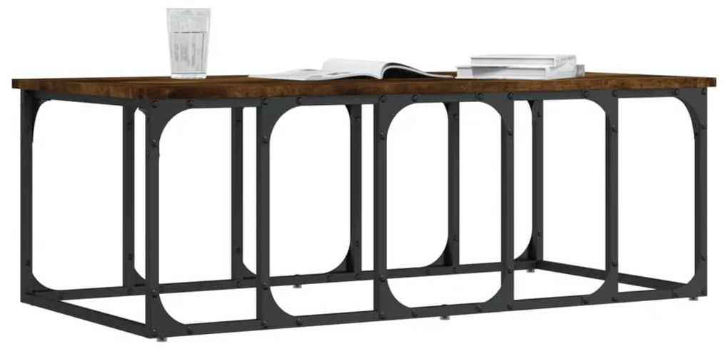 Mesa de centro 100x50x35,5 cm derivados madeira carvalho fumado