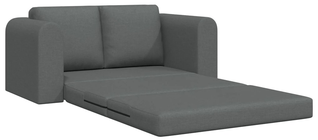 Sofá-camas 2 em 1 Cinza Escuro 148x71x83 cm Tecido