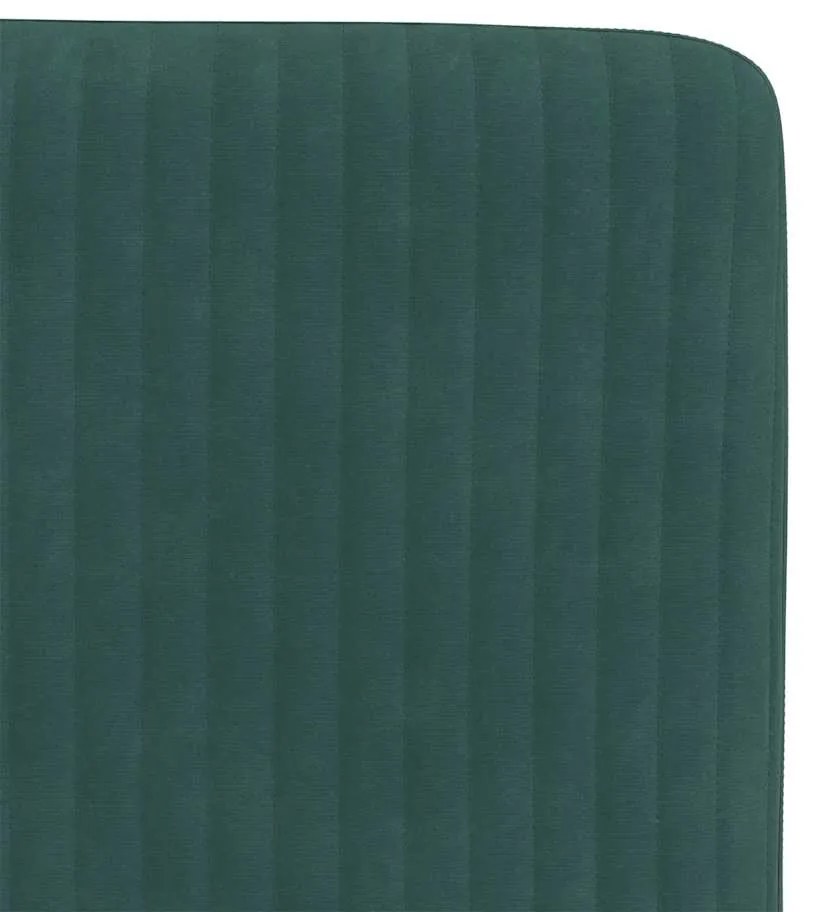 Cadeiras de jantar 4 pcs veludo verde-escuro