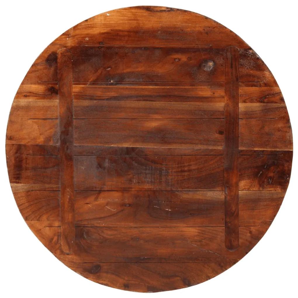 Tampo de mesa redondo Ø90x3,8cm madeira recuperada maciça