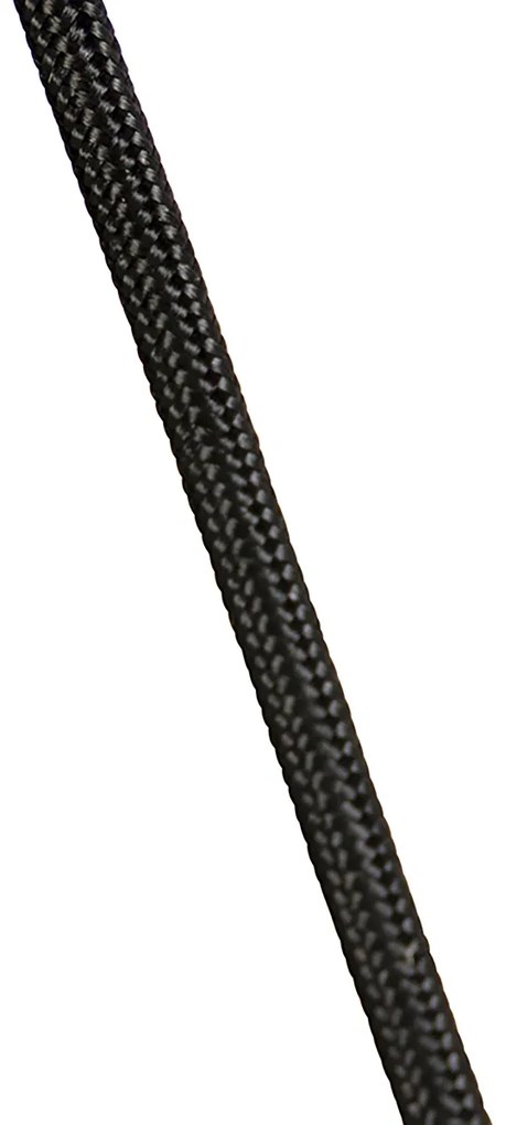 Candeeiro de suspensão industrial preto 3 luzes - Cava