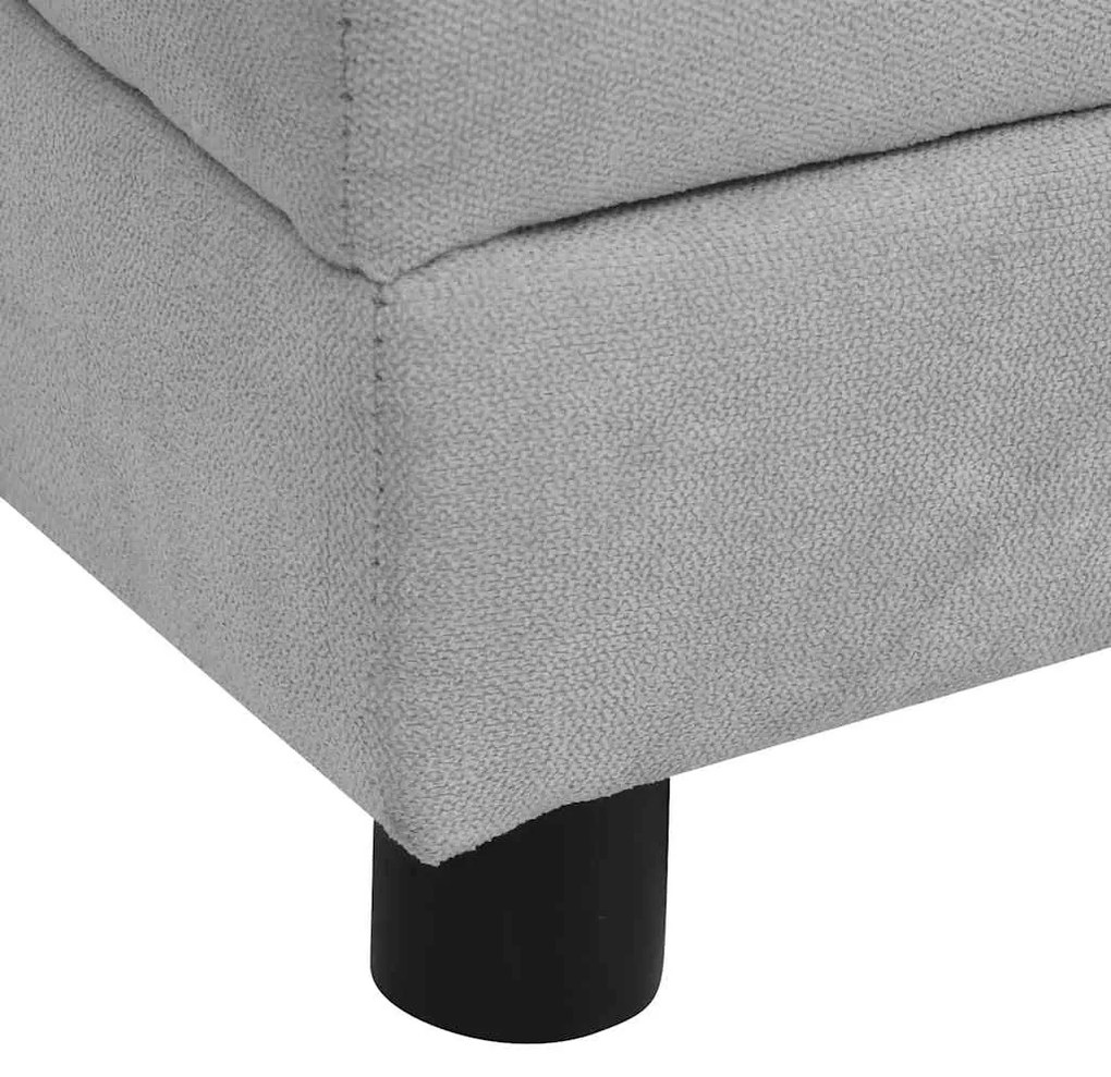 Sofá para cães com almofada 83x44x44 cm pelúcia cinzento