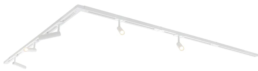 Sistema de iluminação de trilho moderno com 5 focos branco 1-fase GU10 35mm - Iconic Jeana Luxe