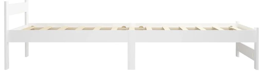 Estrutura de cama 100x200 cm pinho maciço branco