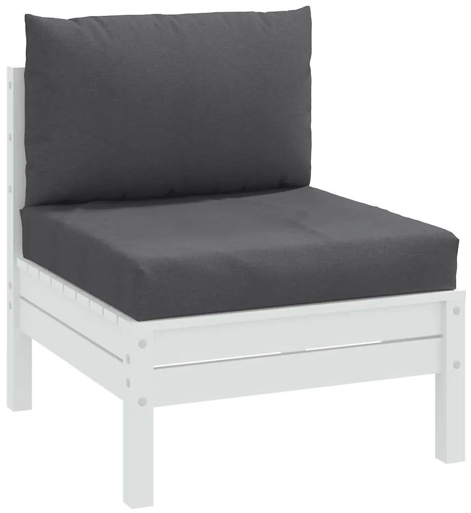Almofadões de paletes 2 pcs mesclado tecido antracite
