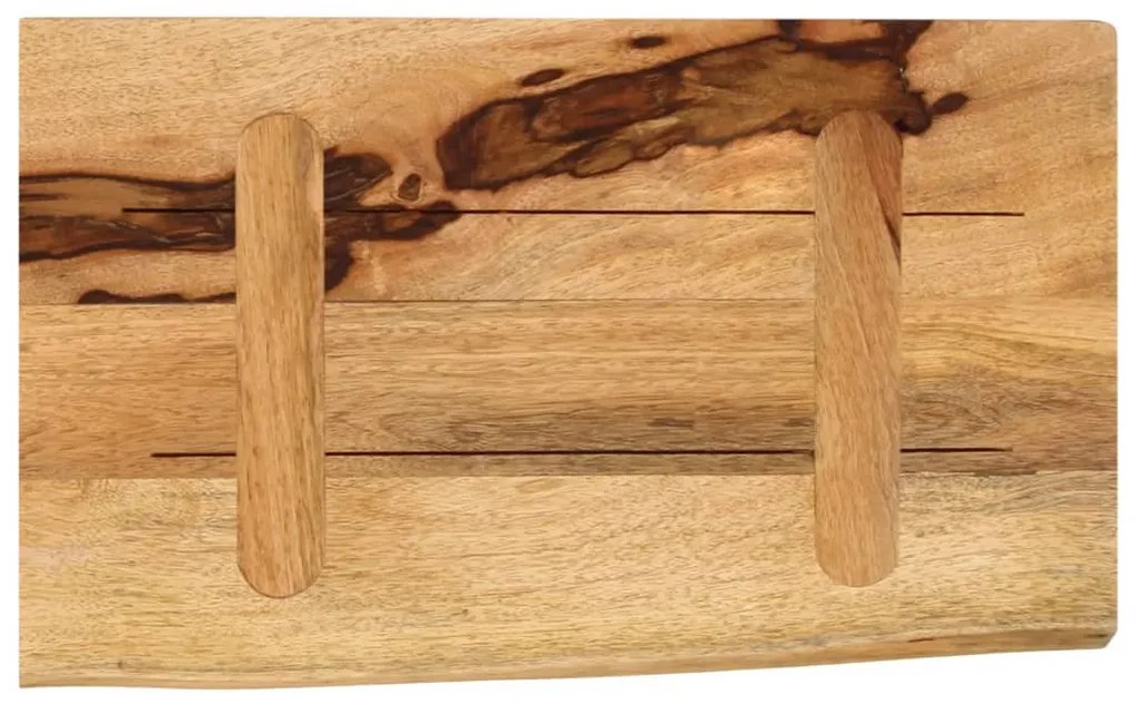 Tampo de mesa c/ borda viva 60x40x2,5cm mangueira áspera maciça