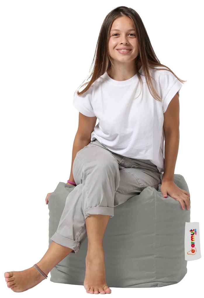 Pufe de Jardim Square Pouf – Fumado – 45x45x45 cm | Tribo Home