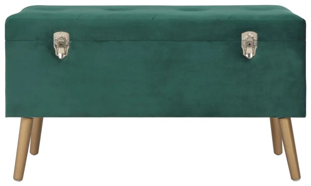 Bancos de arrumação 3 pcs veludo verde