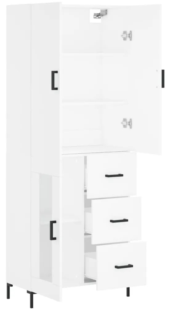 Armário alto 69,5x34x180 cm derivados de madeira branco