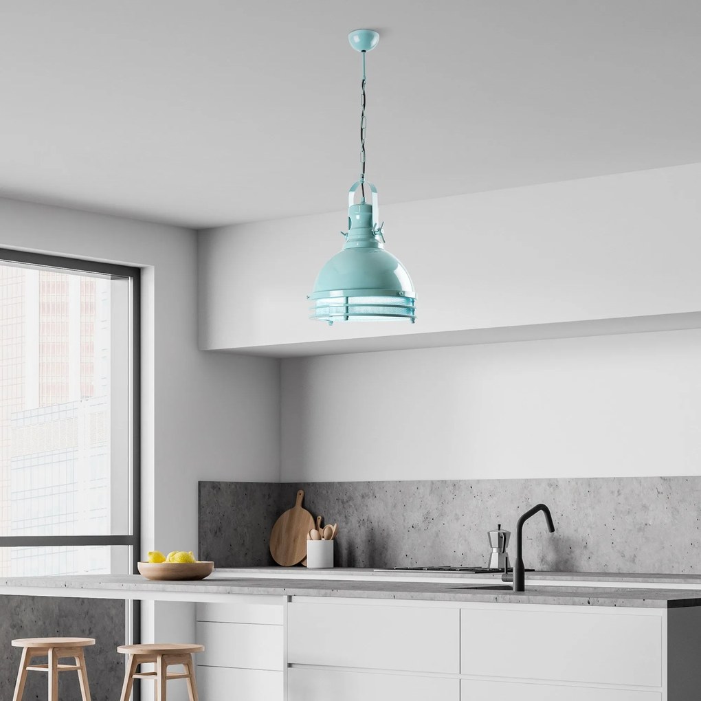 Chandelier Saglam – Turquesa – Ø30 h:40 cm