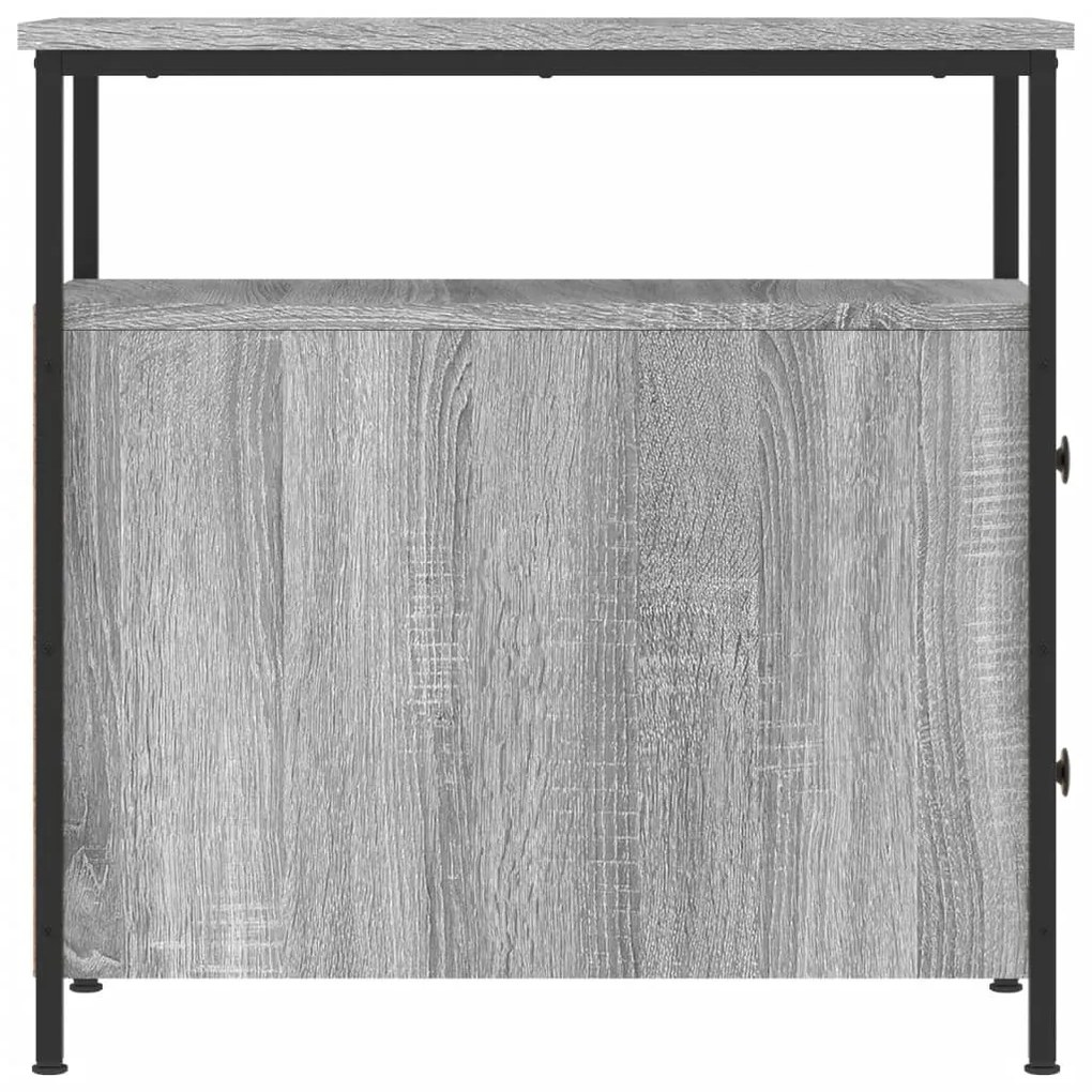 Mesa de cabeceira 30x60x60 cm derivados madeira sonoma cinza