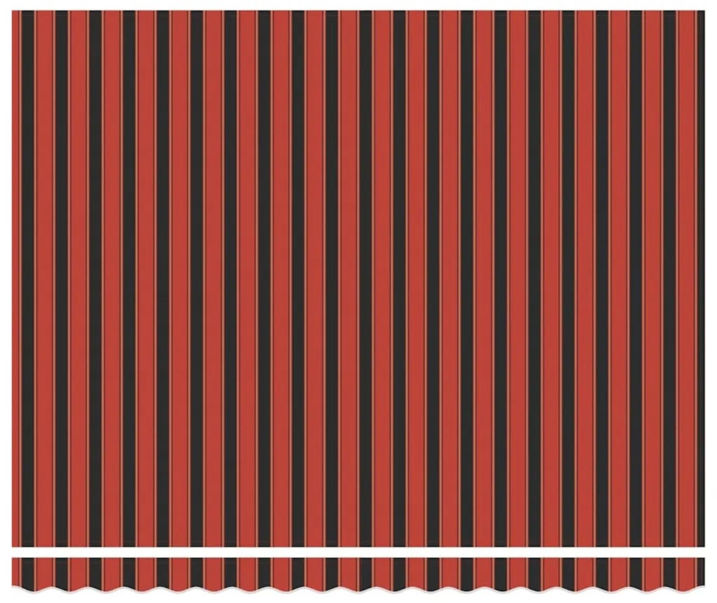 Toldo Retrátil Manual laranja e castanho 400 × 350 cm Poliéster