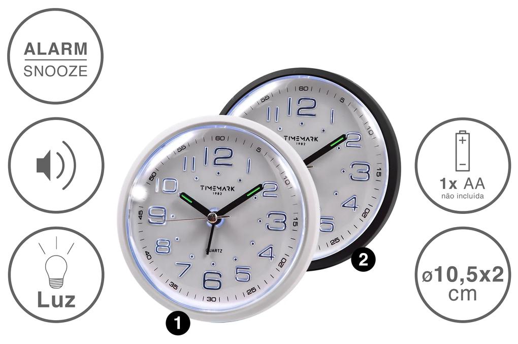 Despertador Timemark Analogico Plástico Multicor 10.5X2cm