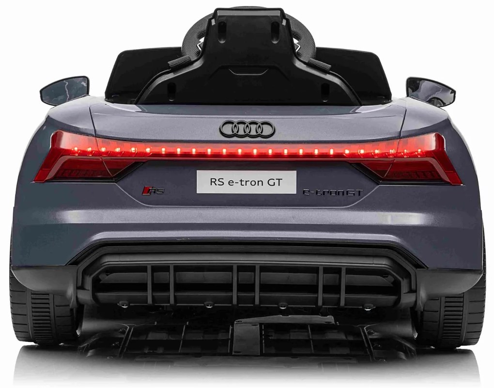 Carro elétrico para crianças Audi RS E-tron GT 12V, controlo remoto, USB / AUX, Bluetooth, bateria de lítio, luzes LED licença ORIGINAL Cinzento