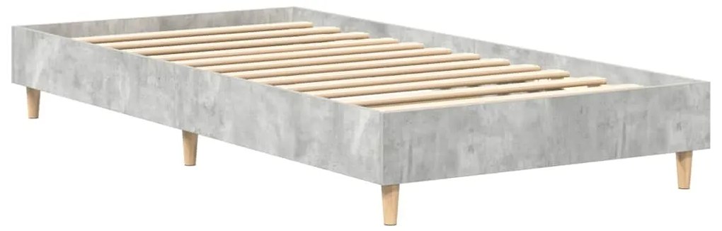 Estrutura de cama s/ colchão 75x190 cm cinza cimento