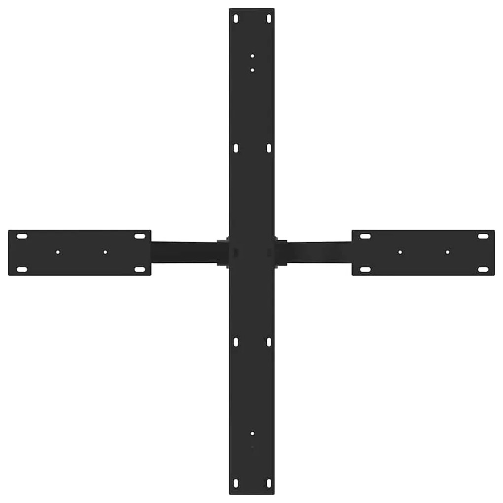 Pé de mesa de jantar em formato de aranha, preto, 85x85x(72-73) cm, aç