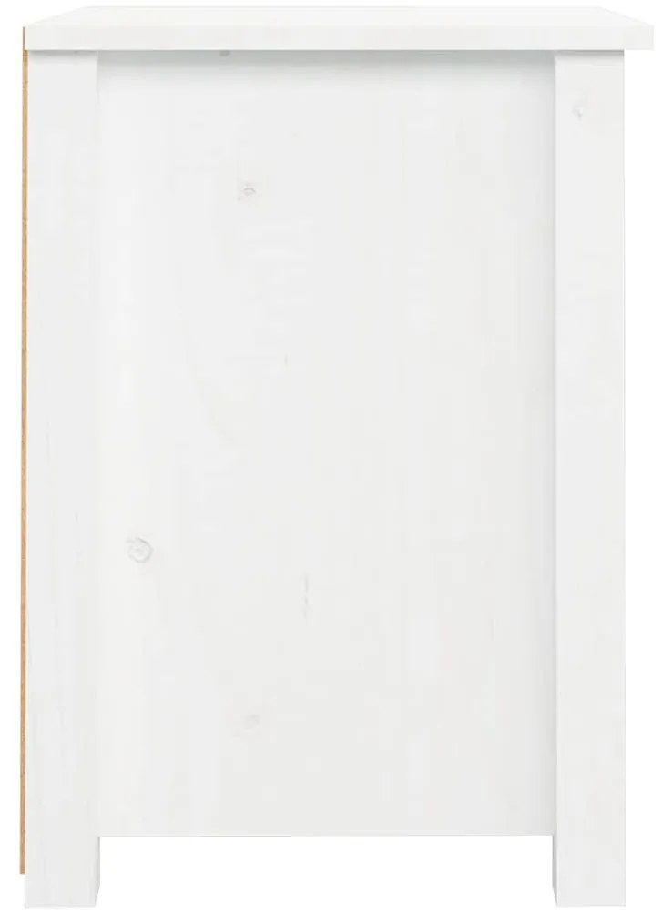 Mesa de cabeceira 40x35x49 cm madeira de pinho maciça branco