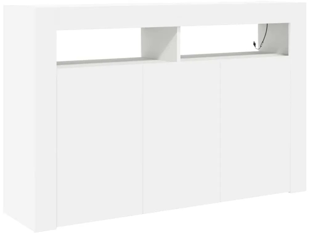 Aparador Branco Branco Madeira de Engenharia 116 x 30 x 75 cm