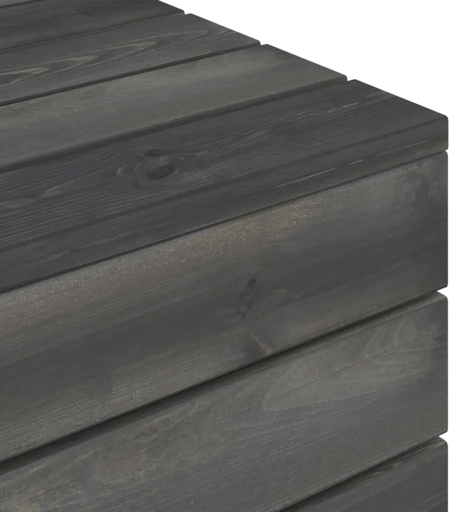 Mesas de paletes para jardim 2 pcs pinho maciço cinzento-escuro