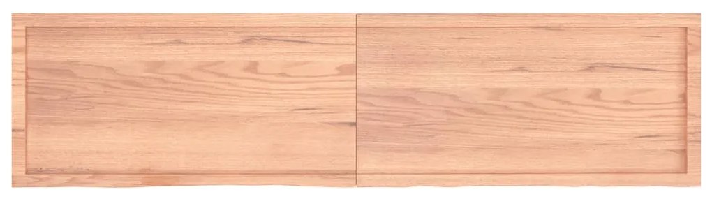 Tampo de mesa 200x50x(2-6) cm carvalho tratado castanho-claro