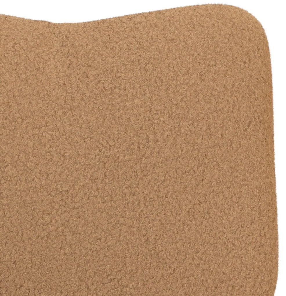 Poltrona Relaxante vidaXL Bege em Tecido Tipo Lã Curly