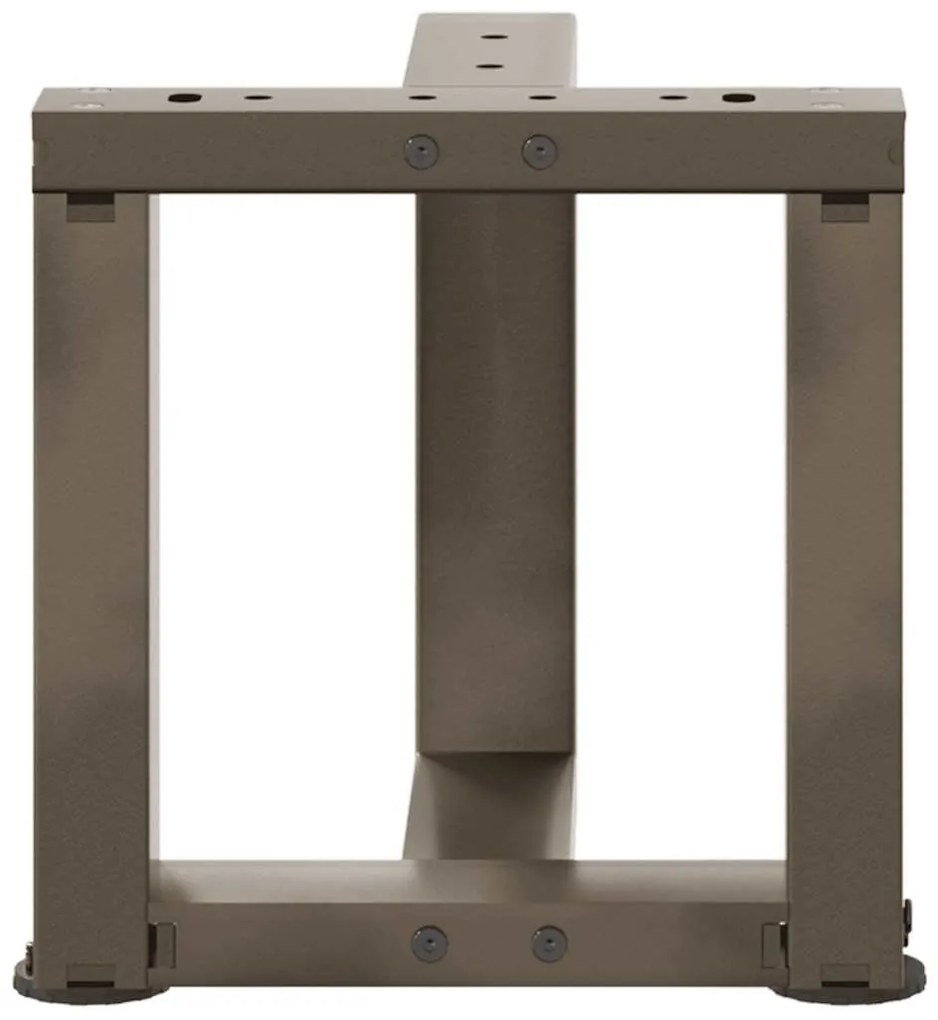 Pés para mesa de centro em forma de T, 2 peças, preto, 30x25x(30-31) c