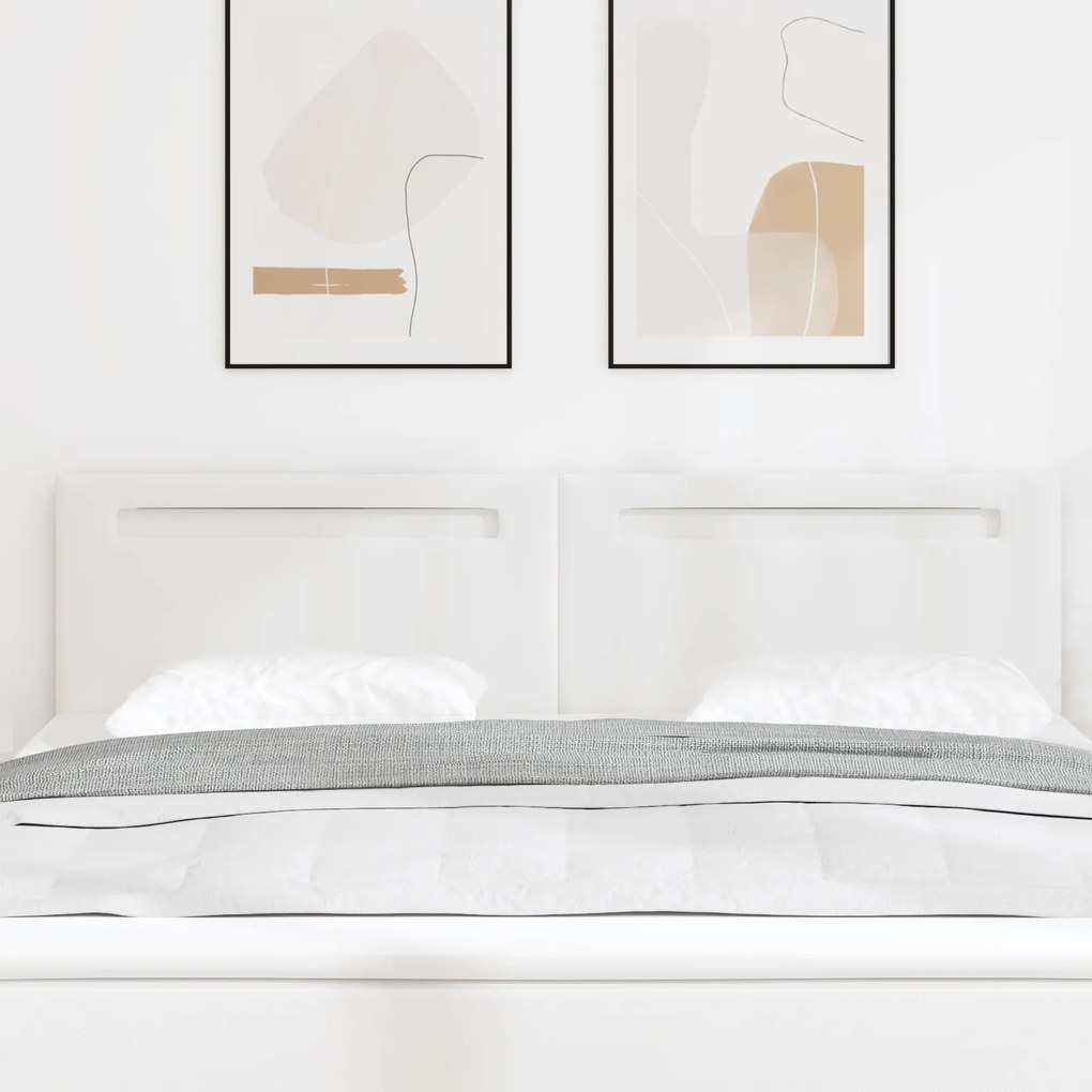 Cabeceira vidaXL Design Simples Branca Pura 180 cm em Couro Sintético