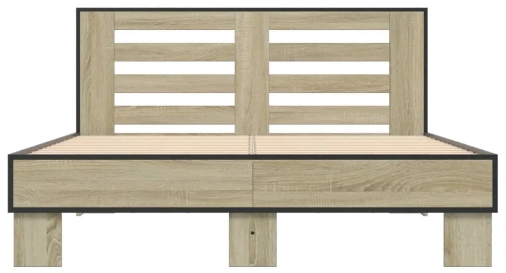 Estrutura de cama 135x190 cm derivados madeira/metal