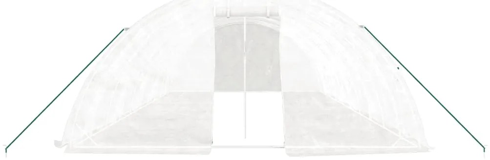 Estufa com estrutura de aço 50 m² 10x5x2,3 m branco