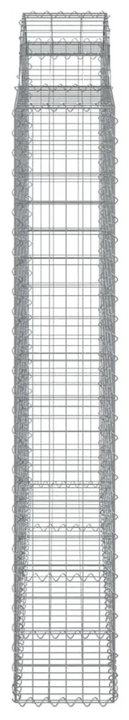 Cestos gabião arqueados 4pcs 200x50x180/200cm ferro galvanizado