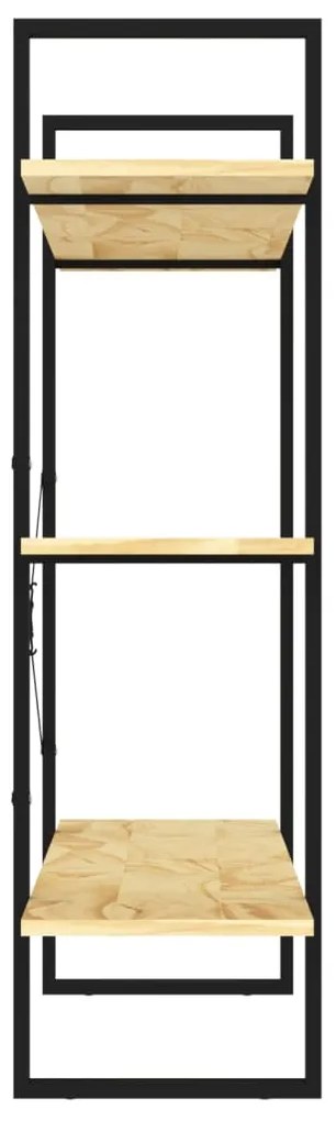 Estante com 3 prateleiras 100x30x105 cm pinho maciço castanho