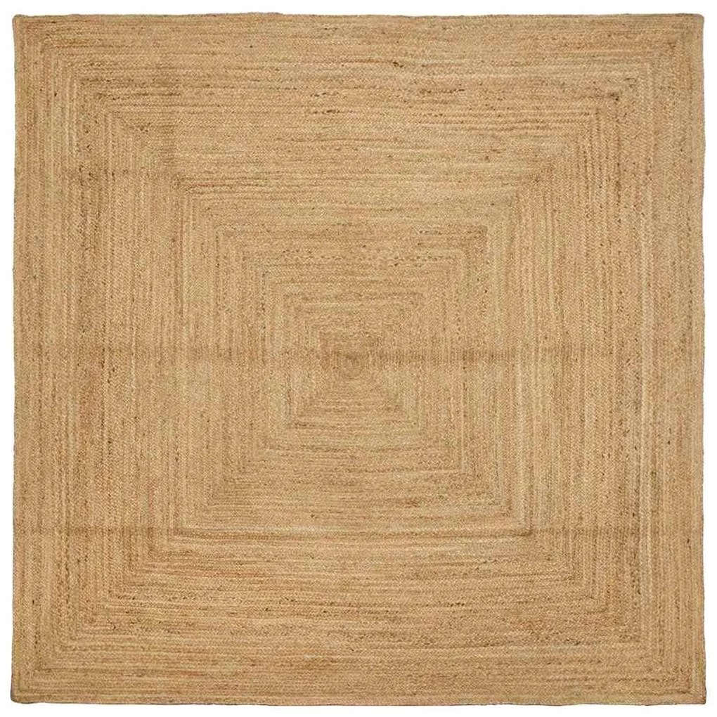 vidaXL Tapete Bege 200 x 200 cm Juta
