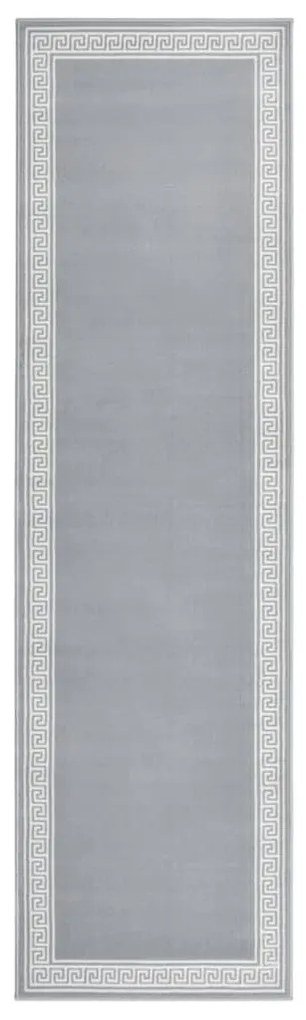 vidaXL Passadeira 80x300 cm polipropileno cinzento com padrão