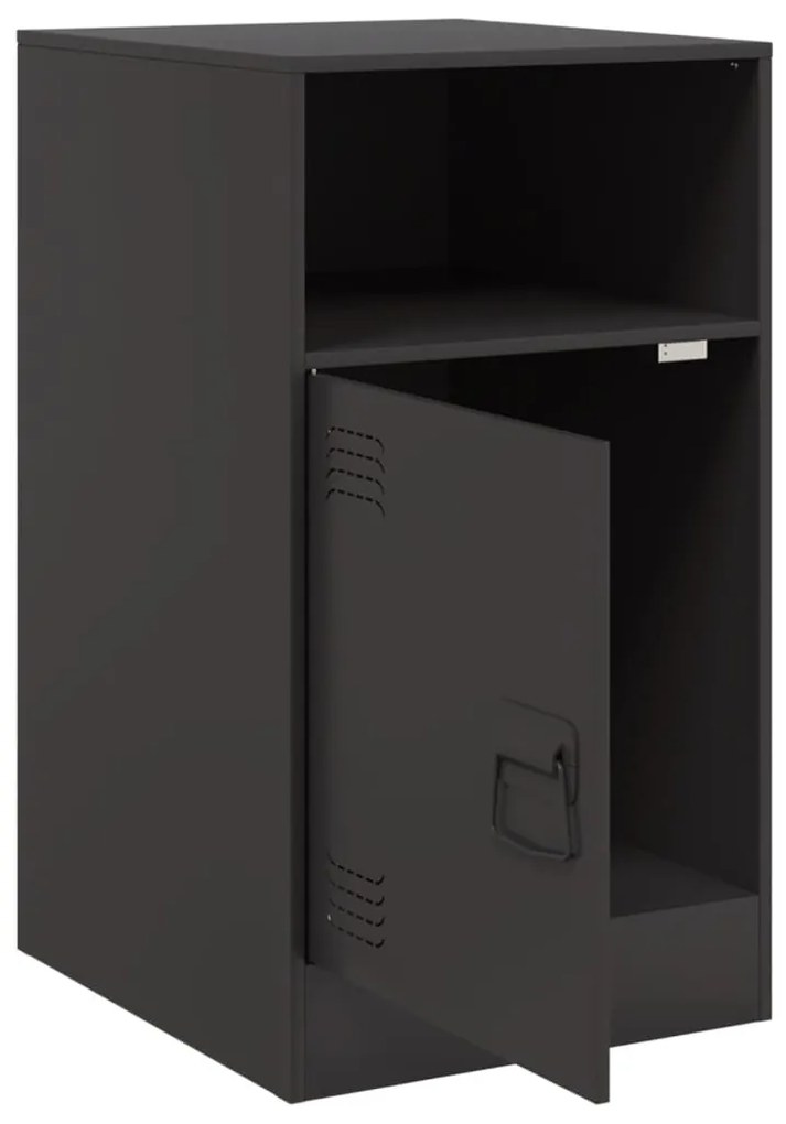 Mesas de cabeceira 2 pcs 34,5x39x62 cm aço preto