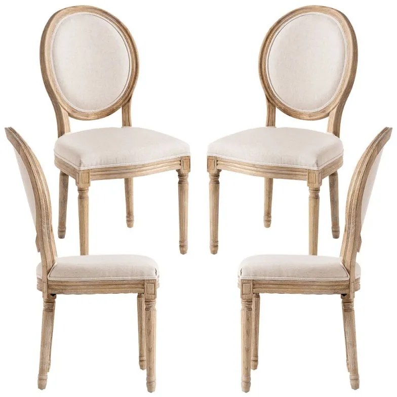 Pack 4 Cadeiras Palace - Crema