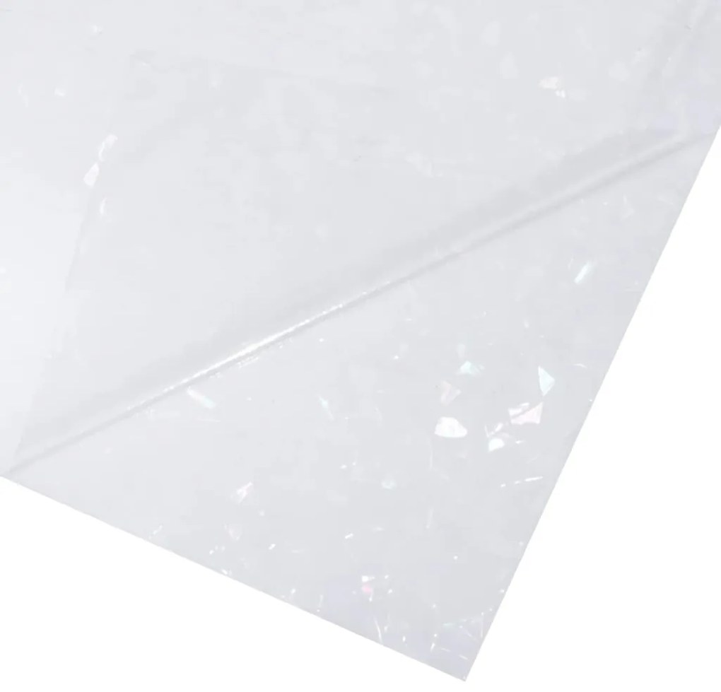 Películas para janela 3 pcs PVC fosco padrão arco-íris 3D