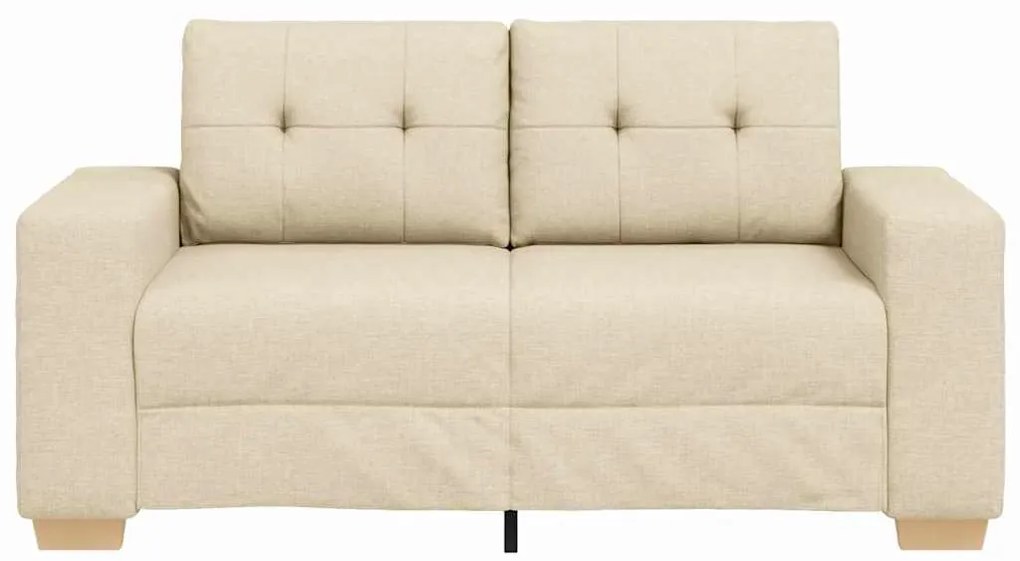 Sofá Loveseat vidaXL Creme 120 cm de Tecido