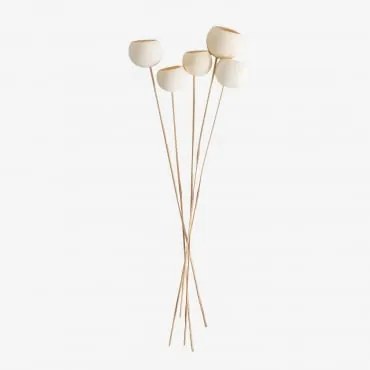 Pack De 5 Ramos Secos Decorativos Aegle Branco - Sklum