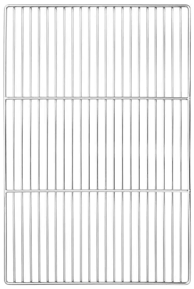 Grelha de Churrasco vidaXL com Cabos Retangular 60x40 cm Aço Inoxidáve