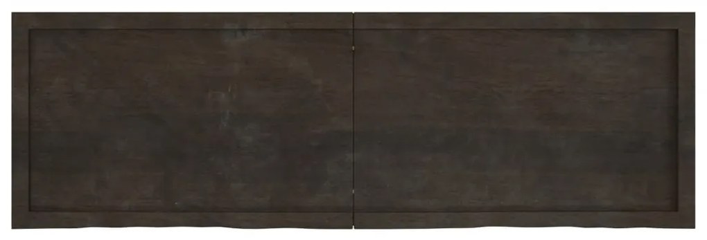 Tampo de mesa 160x50x(2-4) cm carvalho tratado castanho-escuro