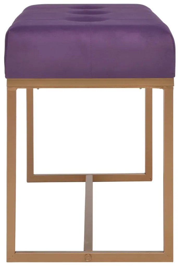 Banco 80 cm veludo roxo